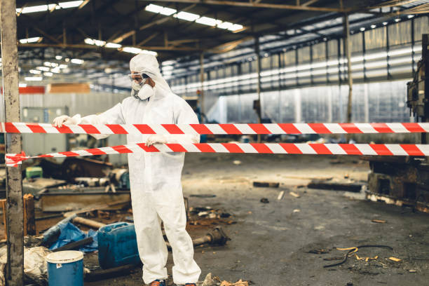 Professional Biohazard Cleanup technician working in Jasper, FL